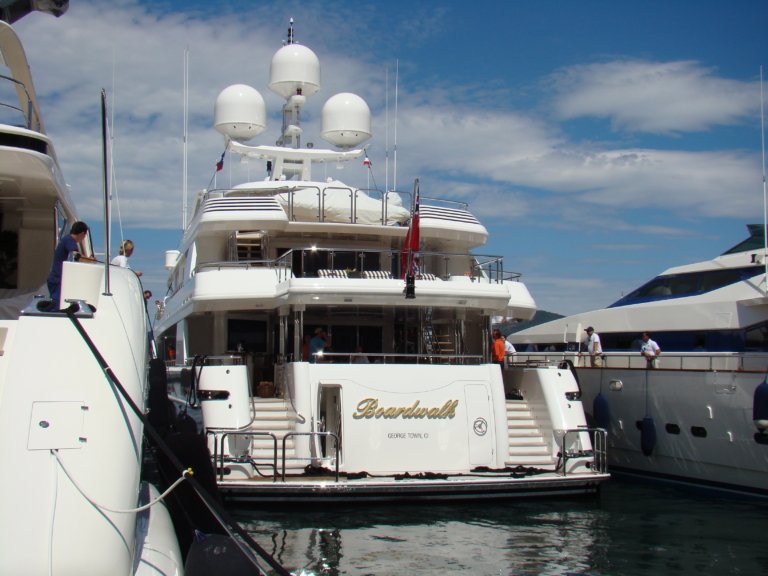 who owns a yacht named boardwalk