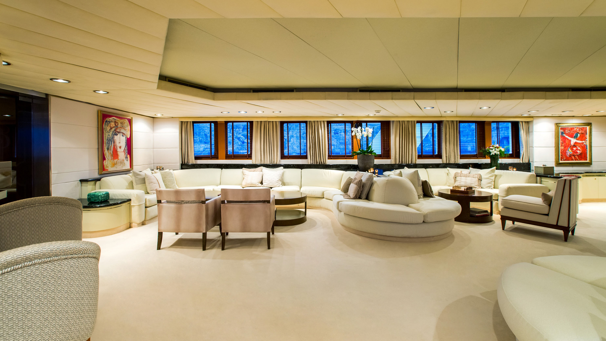 Inside ESMERALDA Yacht • Codecasa • 1981 • Value $20M • Owner Polys ...