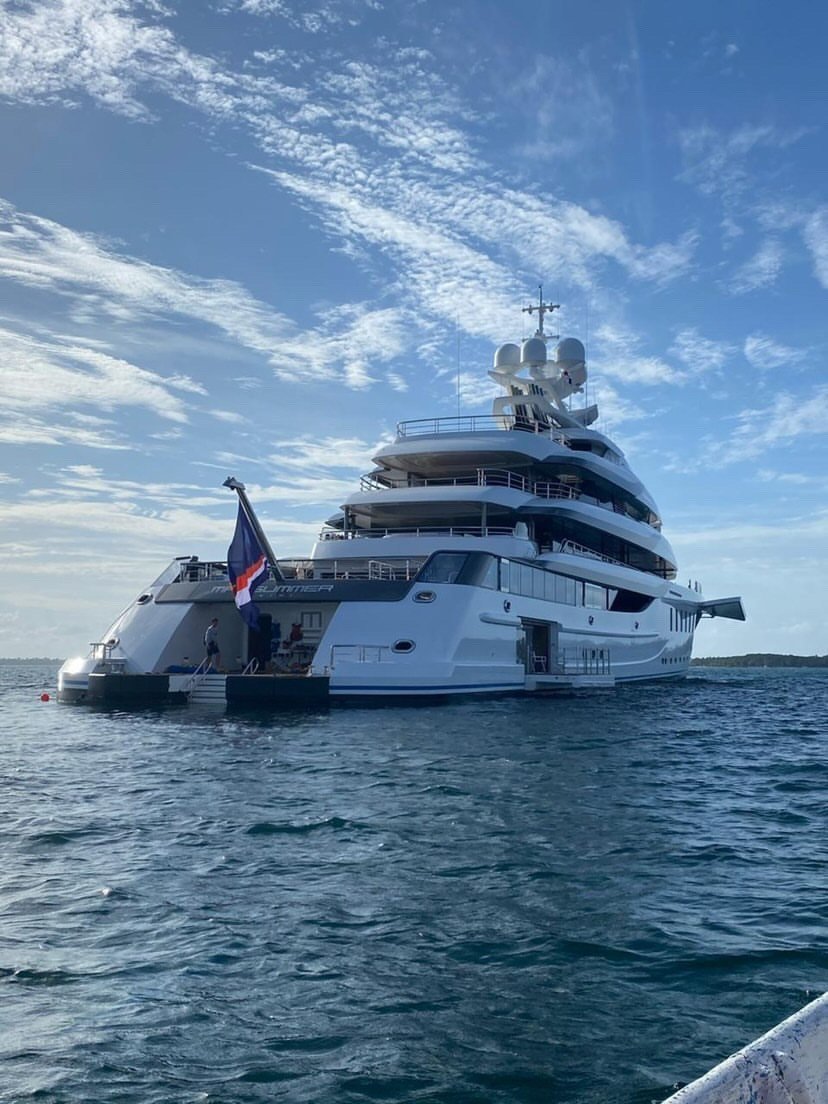 Bill Gates à Bord Du Yacht Madsummer Près De Panama