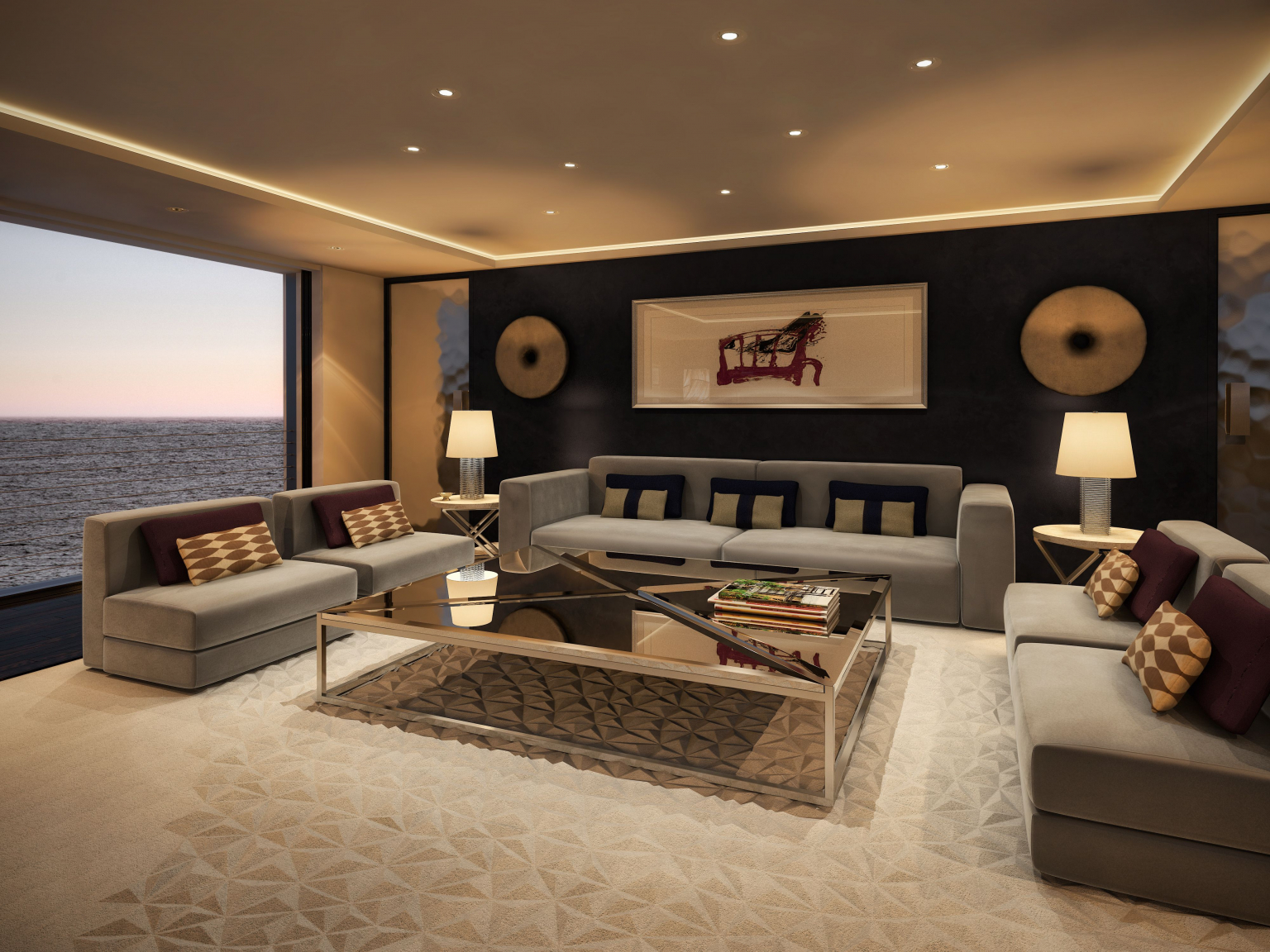 yacht phi interior